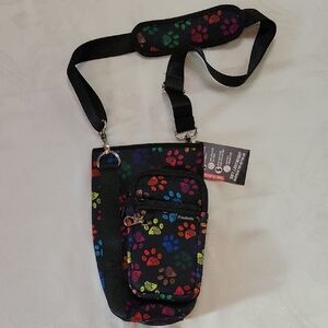 Colorful Paw Print Crossbody Bag
